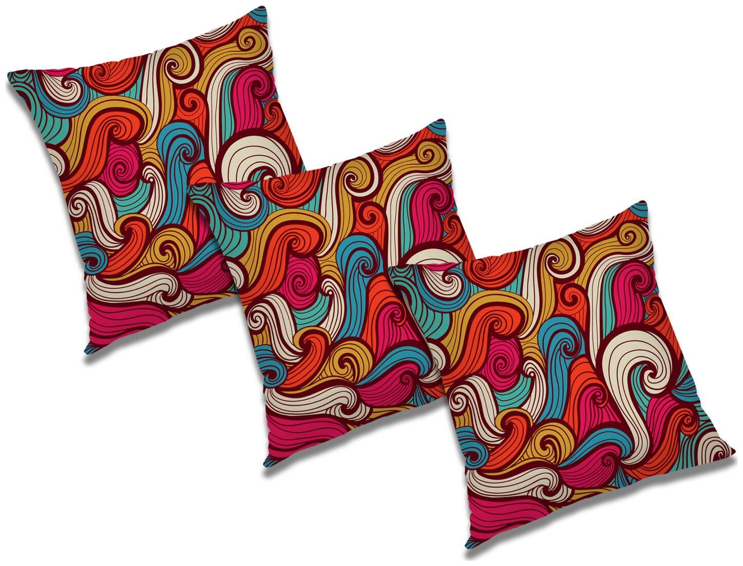 

RADANYA Printed Cushion Cover (Set of 3) 18x18 inch