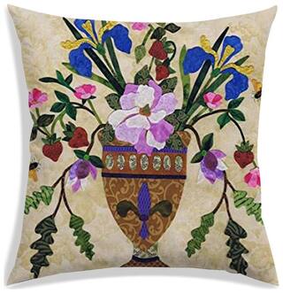 RADANYA Printed Polyester Beige Cushion Cover ( Large , Pack of 1 )