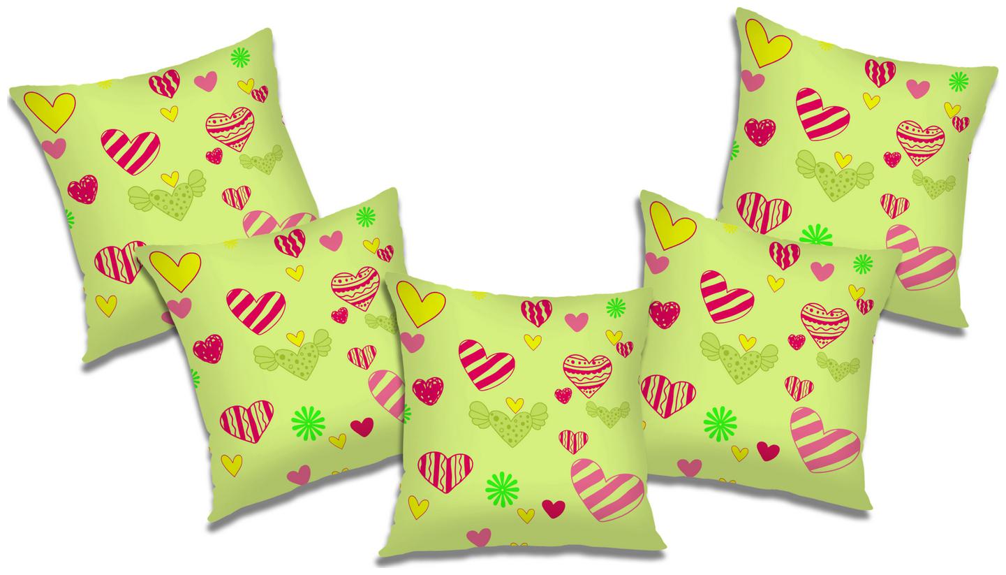 

RADANYA Printed Cushion Cover with Filler (Se t of 5) 24x24 inch