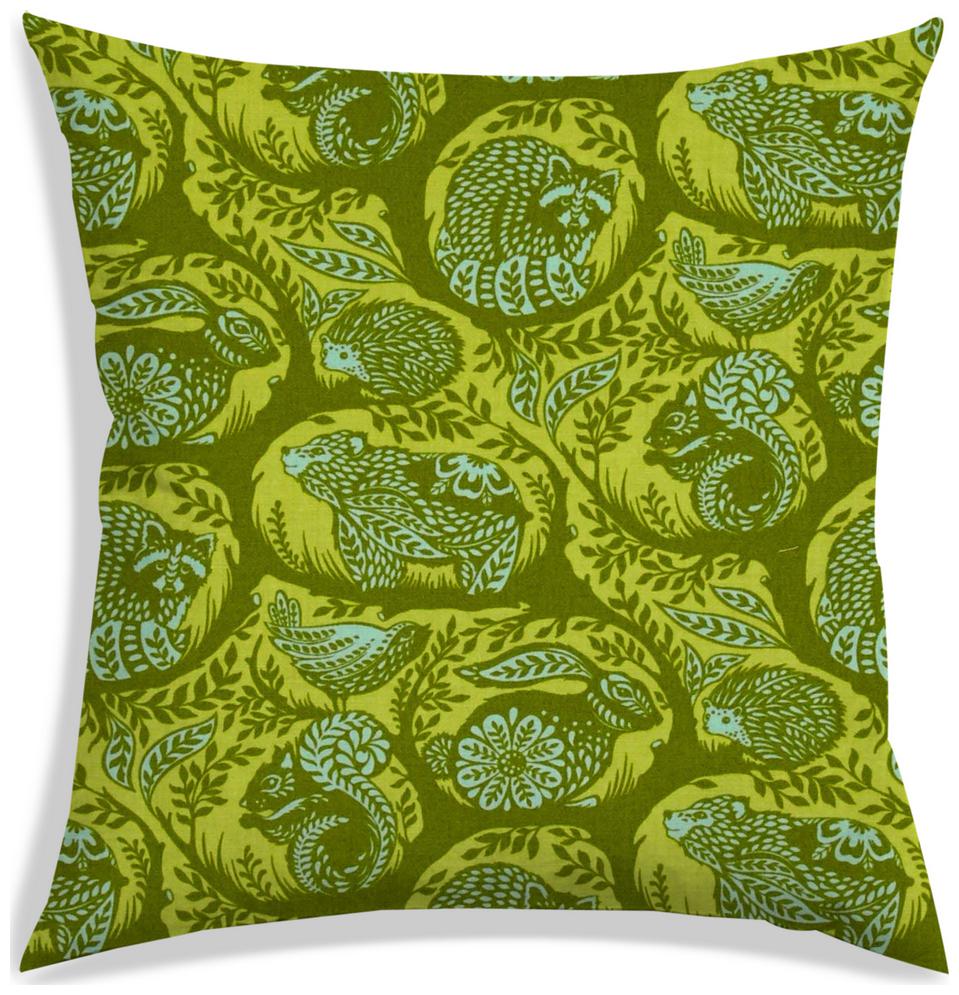 

RADANYA Printed Polyester Green Cushion Cover ( Large Pack of 1 )