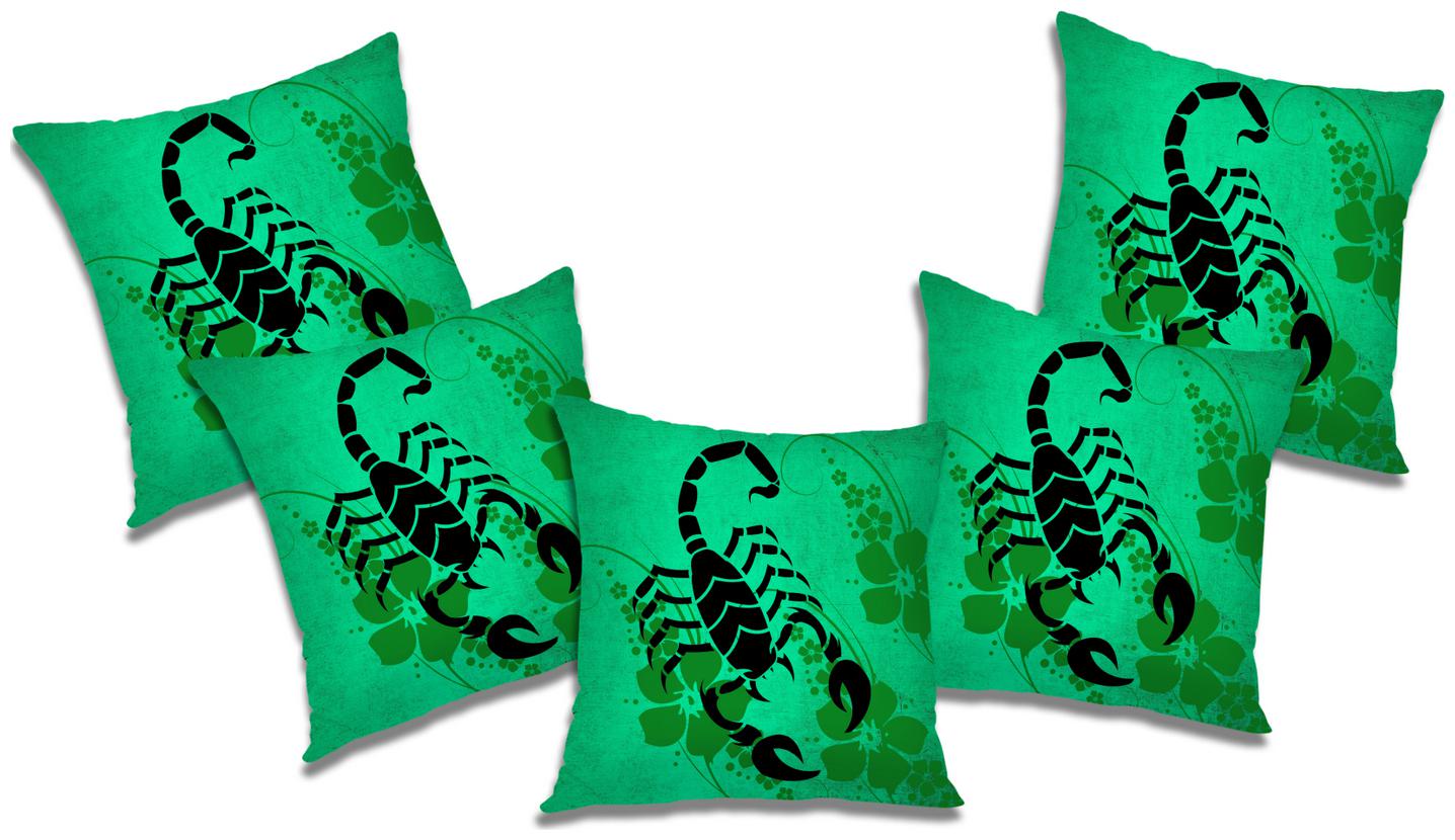 

RADANYA Printed Cushion Cover with Filler (Se t of 5) 16x16 inch