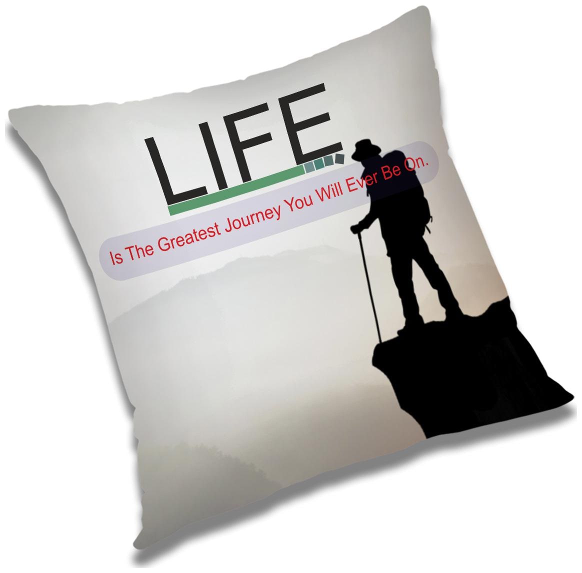

RADANYA Printed Polyester White Cushion Cover ( Large Pack of 1 )
