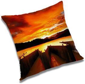 RADANYA Printed Cushion Cover with Filler Set 16x16 inch