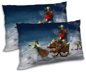 RADANYA Polyester Printed Pillow Covers ( Pack of 2 , Grey )