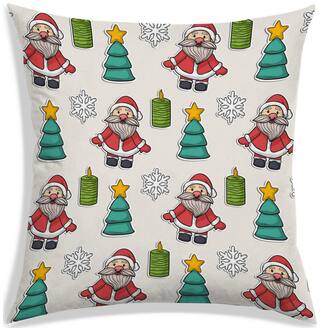 RADANYA Printed Polyester Off-white Cushion Cover ( Large , Pack of 1 )