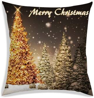 RADANYA Printed Polyester Green Cushion Cover ( Large , Pack of 1 )