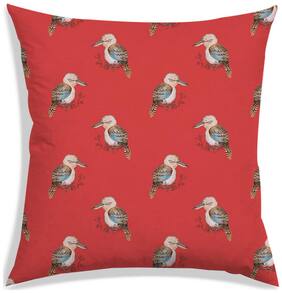 RADANYA Printed Polyester Orange Cushion Cover ( Large , Pack of 1 )