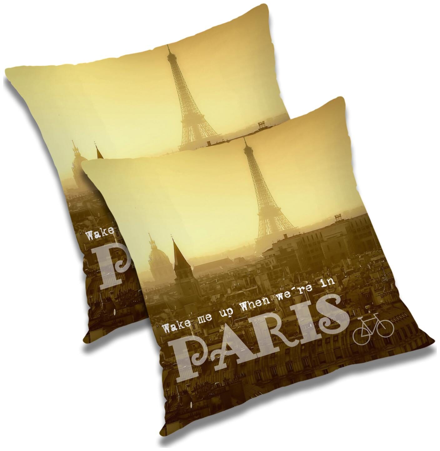 

RADANYA Printed Polyester Beige Cushion Cover ( Extra large Pack of 2 )