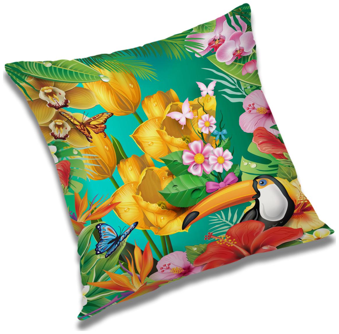 

RADANYA Printed Cushion Cover with Filler Set 24x24 inch