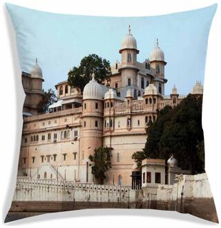 RADANYA Printed Polyester Brown Cushion Cover ( Small , Pack of 1 )