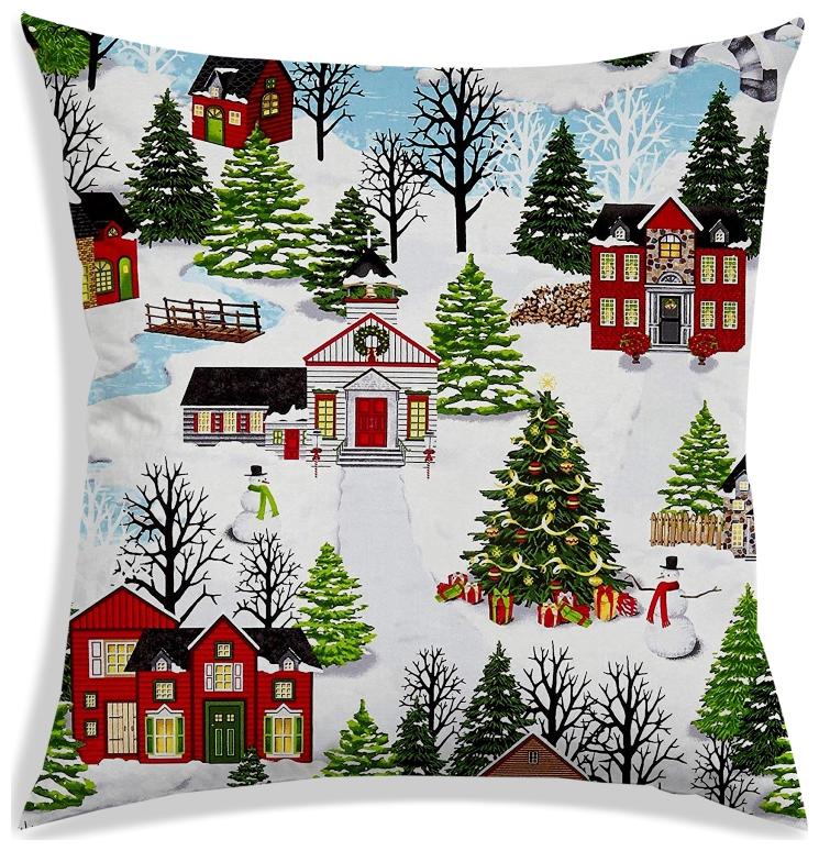 

RADANYA Printed Polyester White Cushion Cover ( Extra large Pack of 1 )