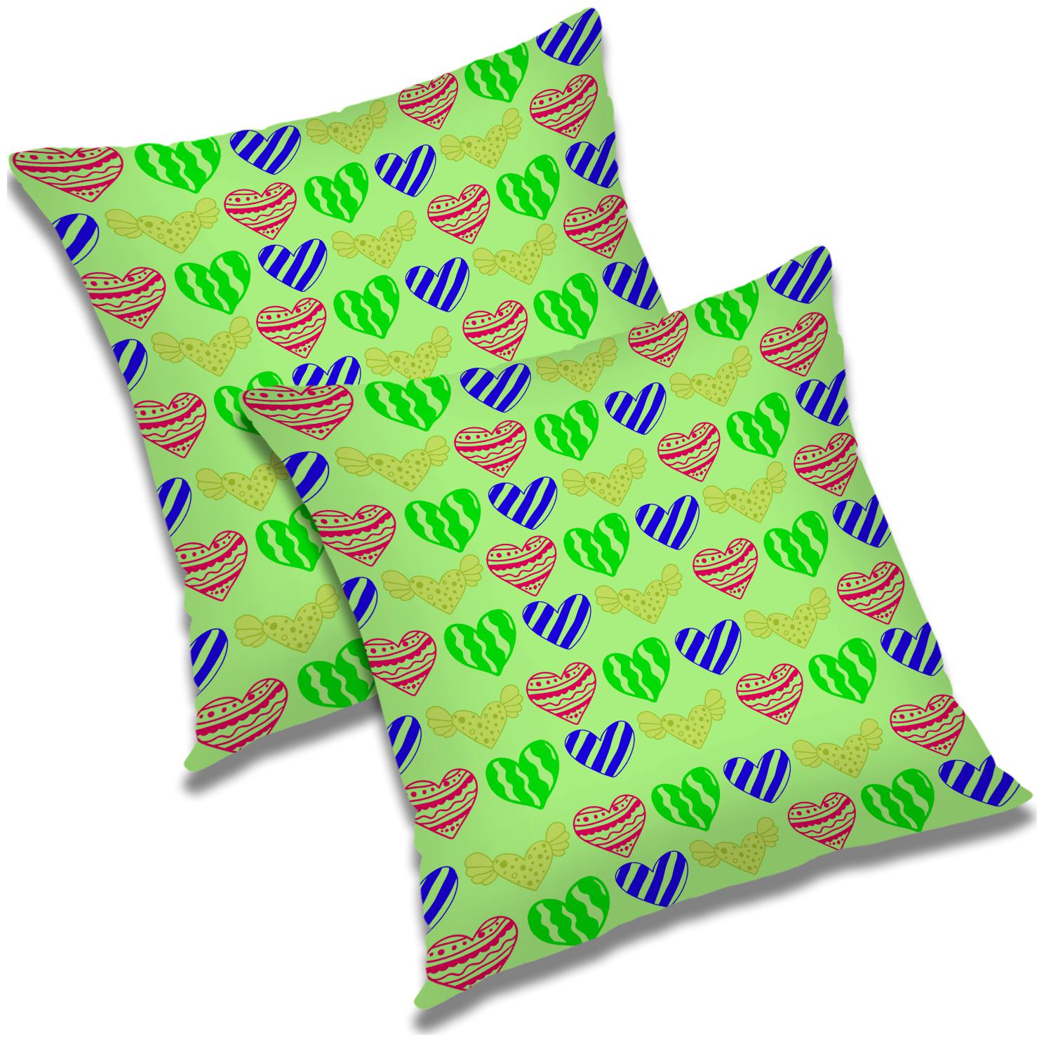 

RADANYA Printed Cushion Cover with Filler (Set of 2) 24x24 inch