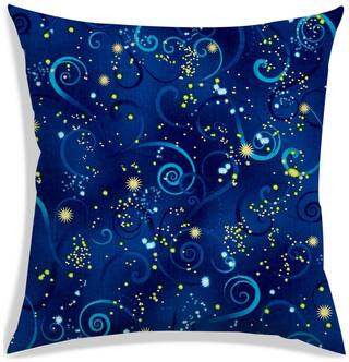 RADANYA Printed Polyester Blue Cushion Cover ( Large , Pack of 1 )