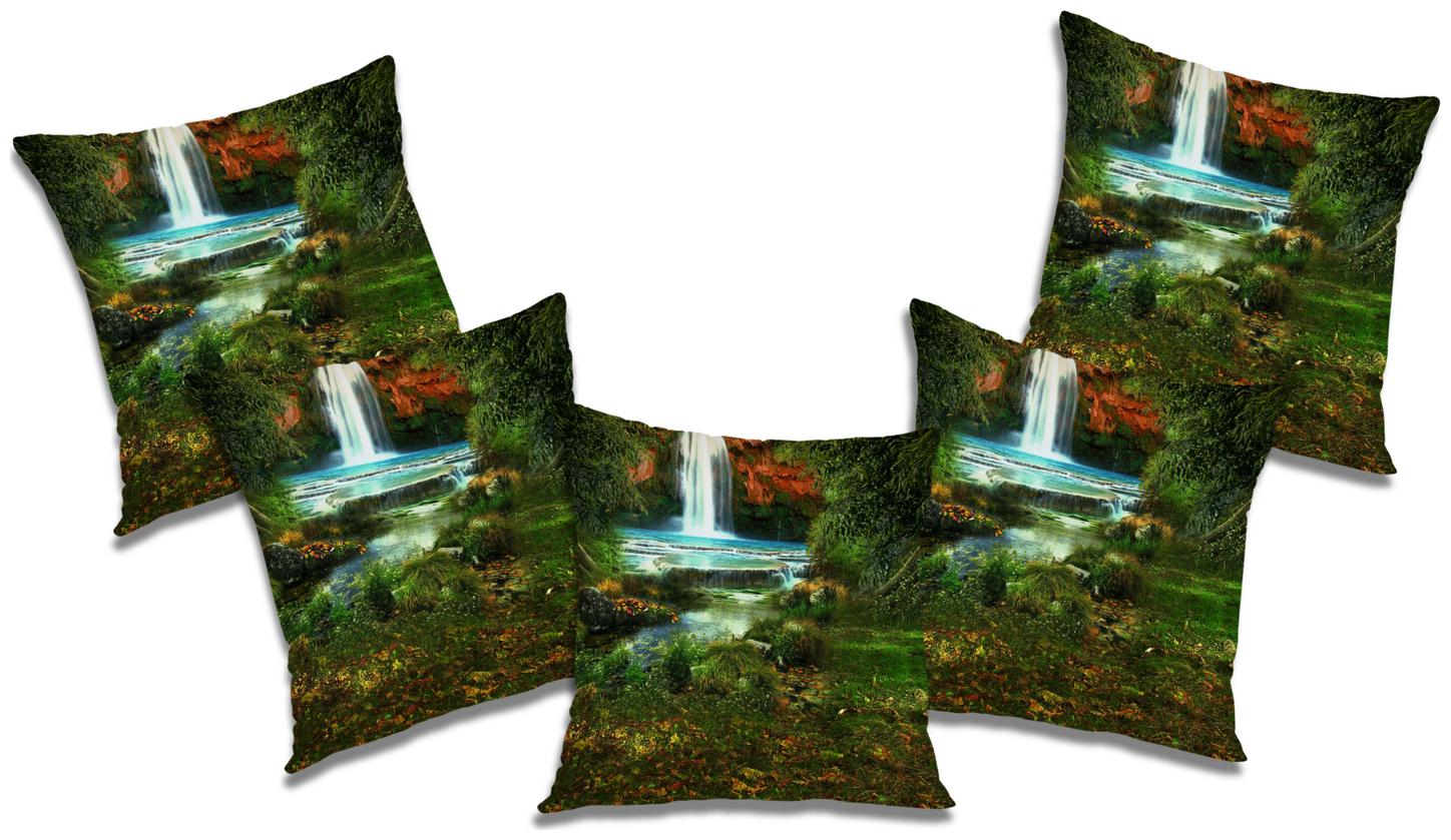 

RADANYA Printed Cushion Cover (Set of 5) 18x18 inch