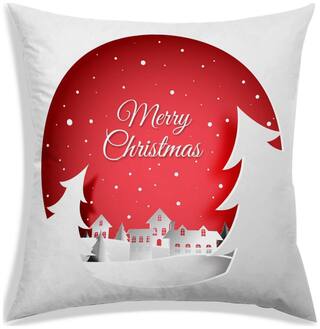 RADANYA Printed Polyester Red Cushion Cover ( Small , Pack of 1 )