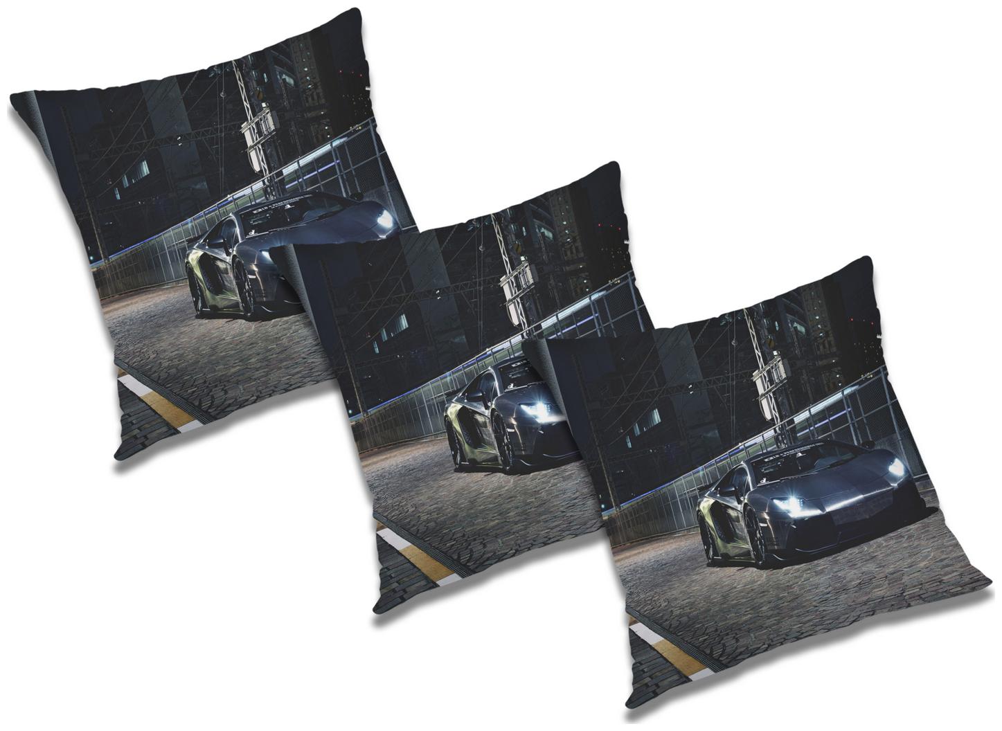 

RADANYA Printed Cushion Cover with Filler (Set of 3) 16x16 inch
