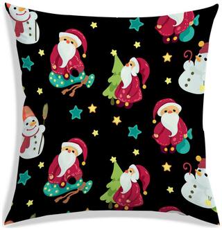 RADANYA Printed Polyester Black Cushion Cover ( Regular , Pack of 1 )