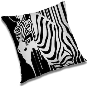 RADANYA Printed Polyester Black Cushion Cover ( Extra large , Pack of 1 )