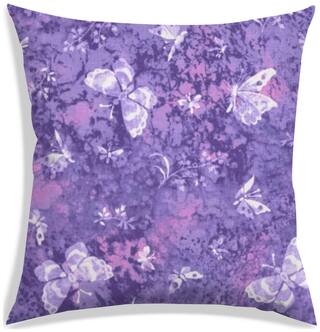RADANYA Printed Polyester Purple Cushion Cover ( Large , Pack of 1 )