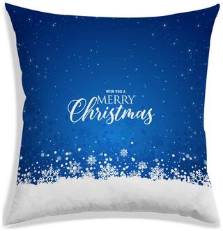 RADANYA Printed Polyester Blue Cushion Cover ( Small , Pack of 1 )