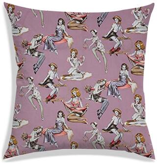 RADANYA Printed Polyester Purple Cushion Cover ( Small , Pack of 1 )