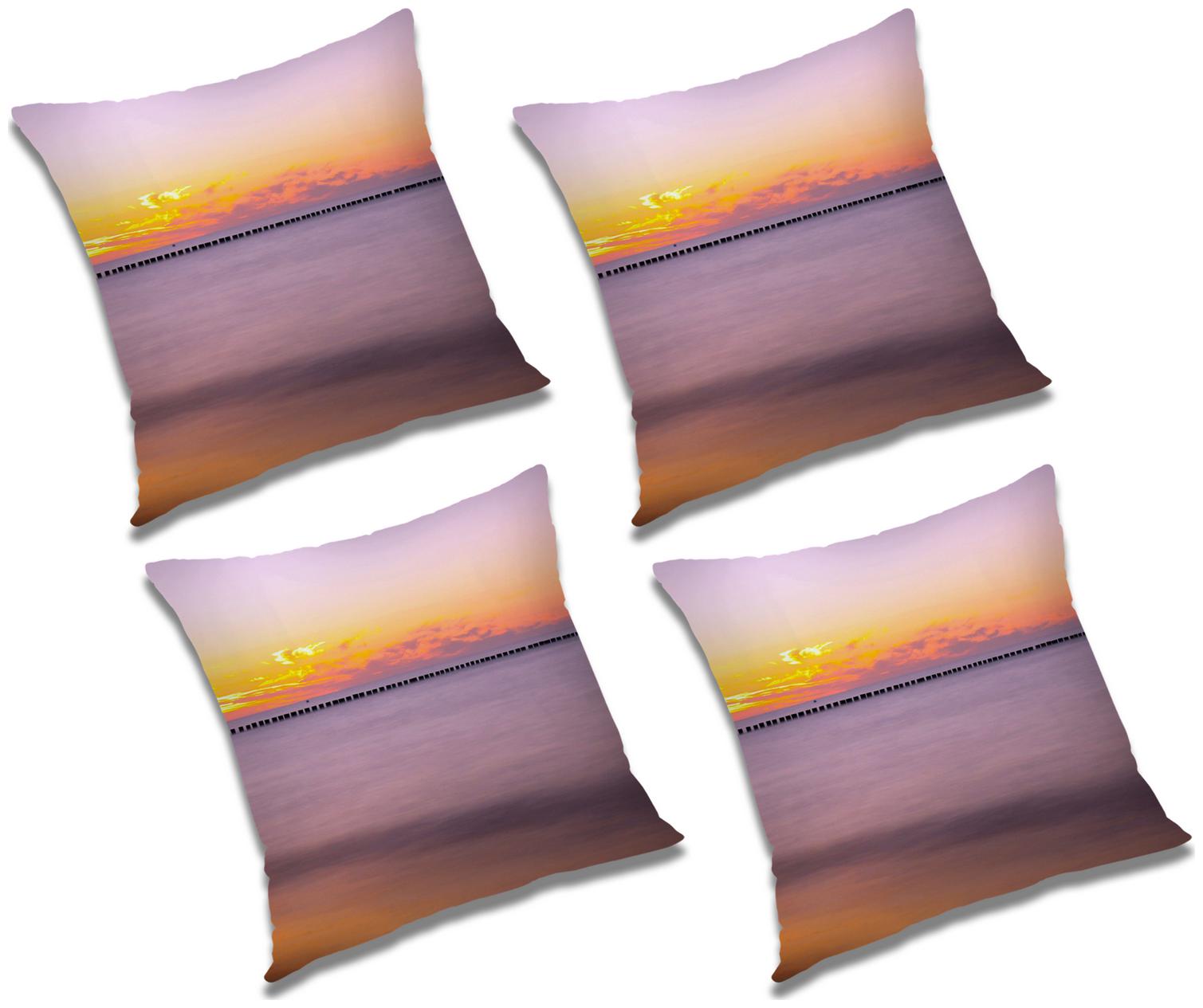 

RADANYA Printed Cushion Cover with Filler (Set of 4) 12X12 inch