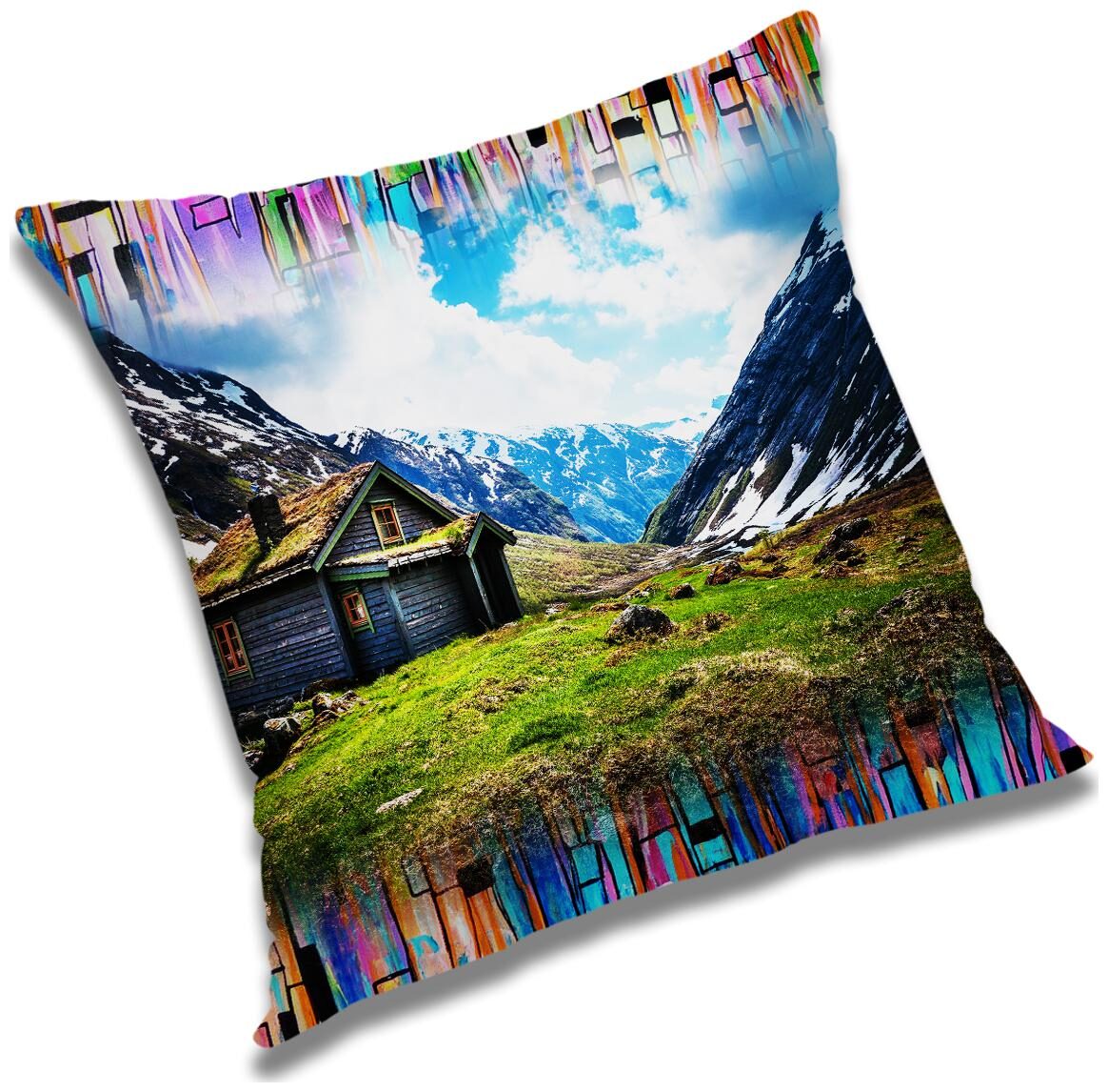 

RADANYA Printed Cushion Cover with Filler Set 24x24 inch