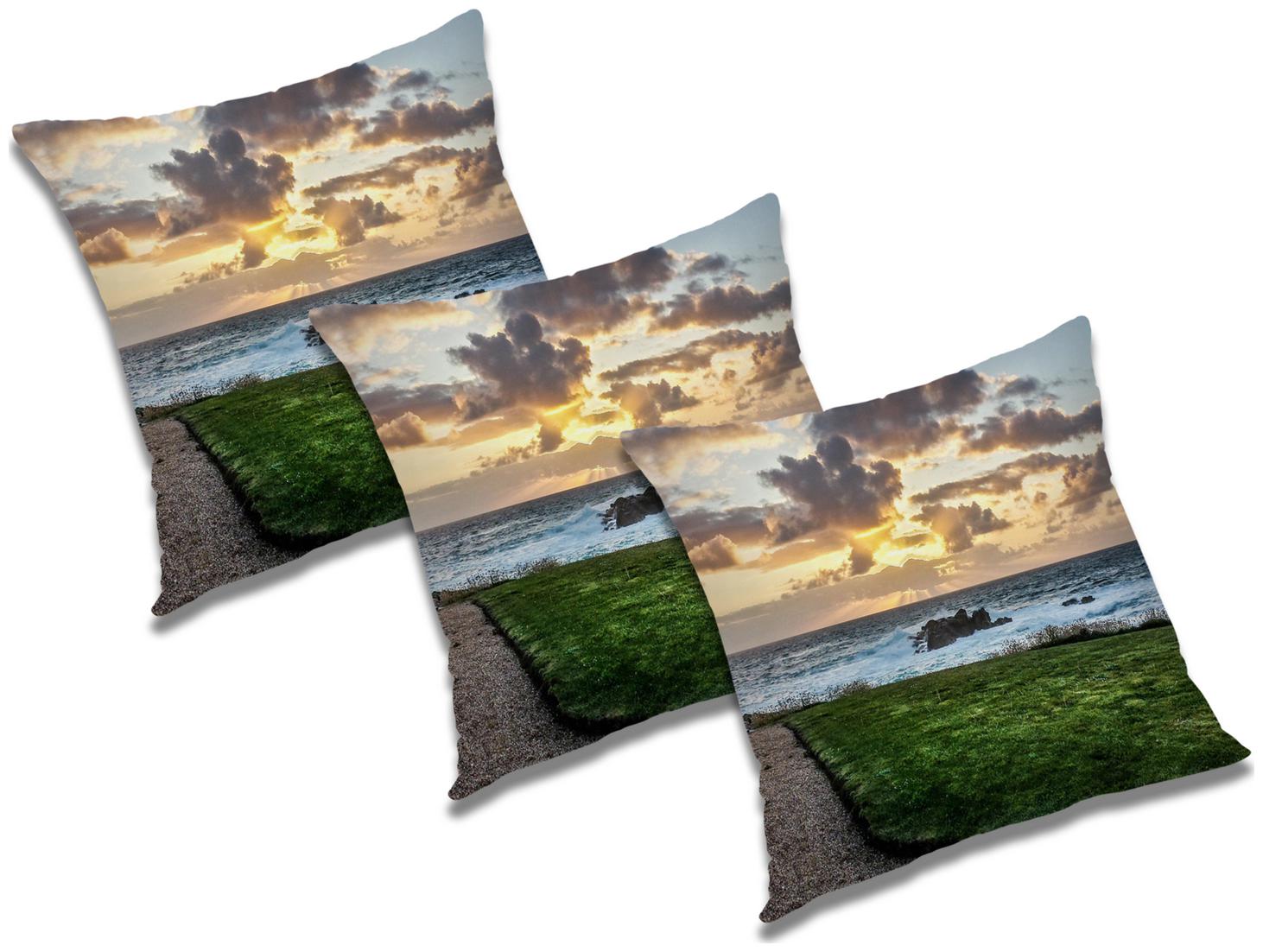 

RADANYA Printed Cushion Cover with Filler (Set of 3) 24x24 inch