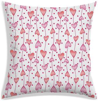 RADANYA Printed Polyester White Cushion Cover ( Large , Pack of 1 )