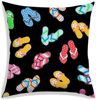 RADANYA Printed Polyester Black Cushion Cover ( Small , Pack of 1 )