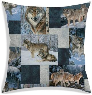 RADANYA Printed Polyester Grey Cushion Cover ( Large , Pack of 1 )