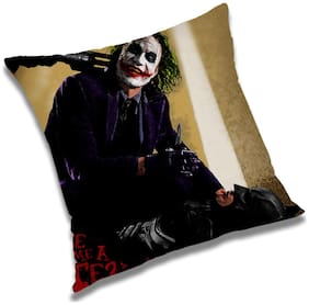 RADANYA Printed Polyester Black Cushion Cover ( Extra large , Pack of 1 )