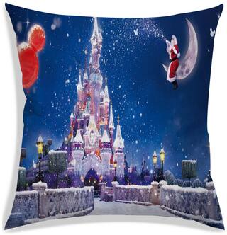 RADANYA Printed Polyester Blue Cushion Cover ( Regular , Pack of 1 )
