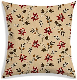 RADANYA Printed Polyester Beige Cushion Cover ( Extra large , Pack of 1 )