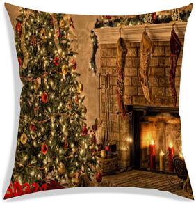 RADANYA Printed Polyester Brown Cushion Cover ( Large , Pack of 1 )