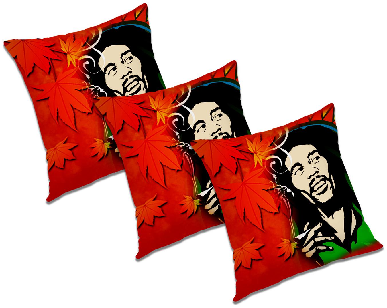

RADANYA Printed Cushion Cover With FIller (Set of 3) 16x16 inch