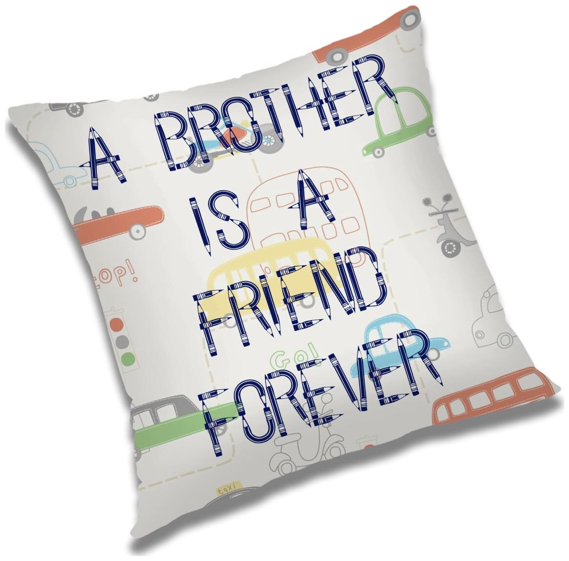

RADANYA Quote Printed Cushion Cover Multicolor 16x16 inch