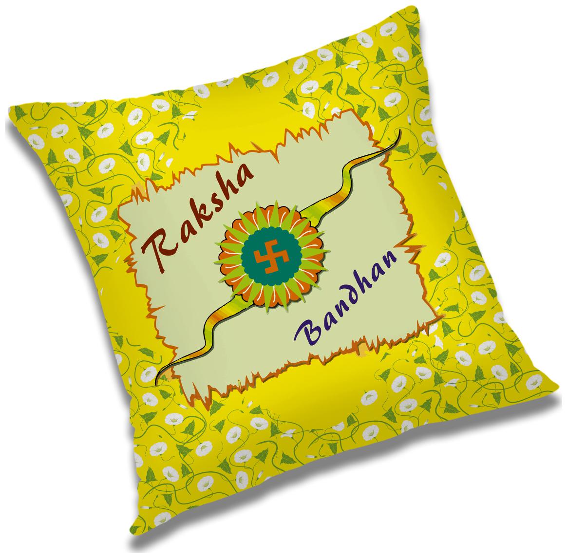 

RADANYA Printed Polyester Green Cushion Cover ( Large Pack of 1 )