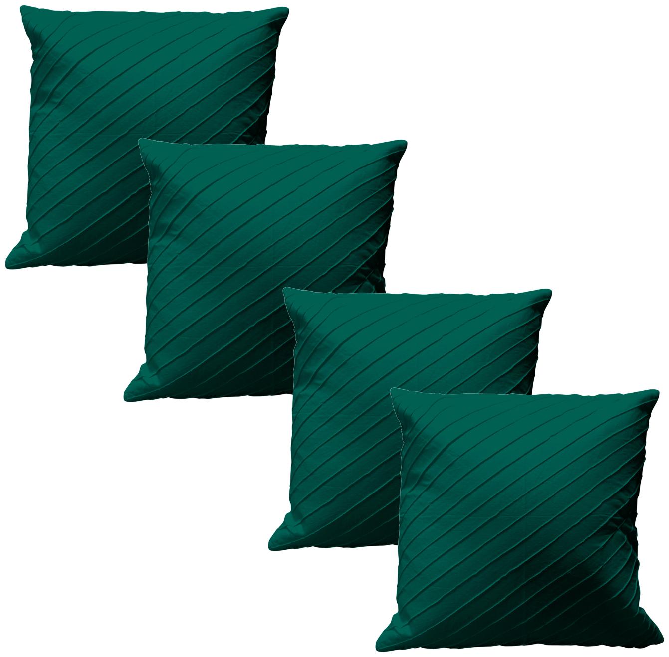 

RADANYA Solid Cotton Green Cushion Cover ( Regular Pack of 4 )