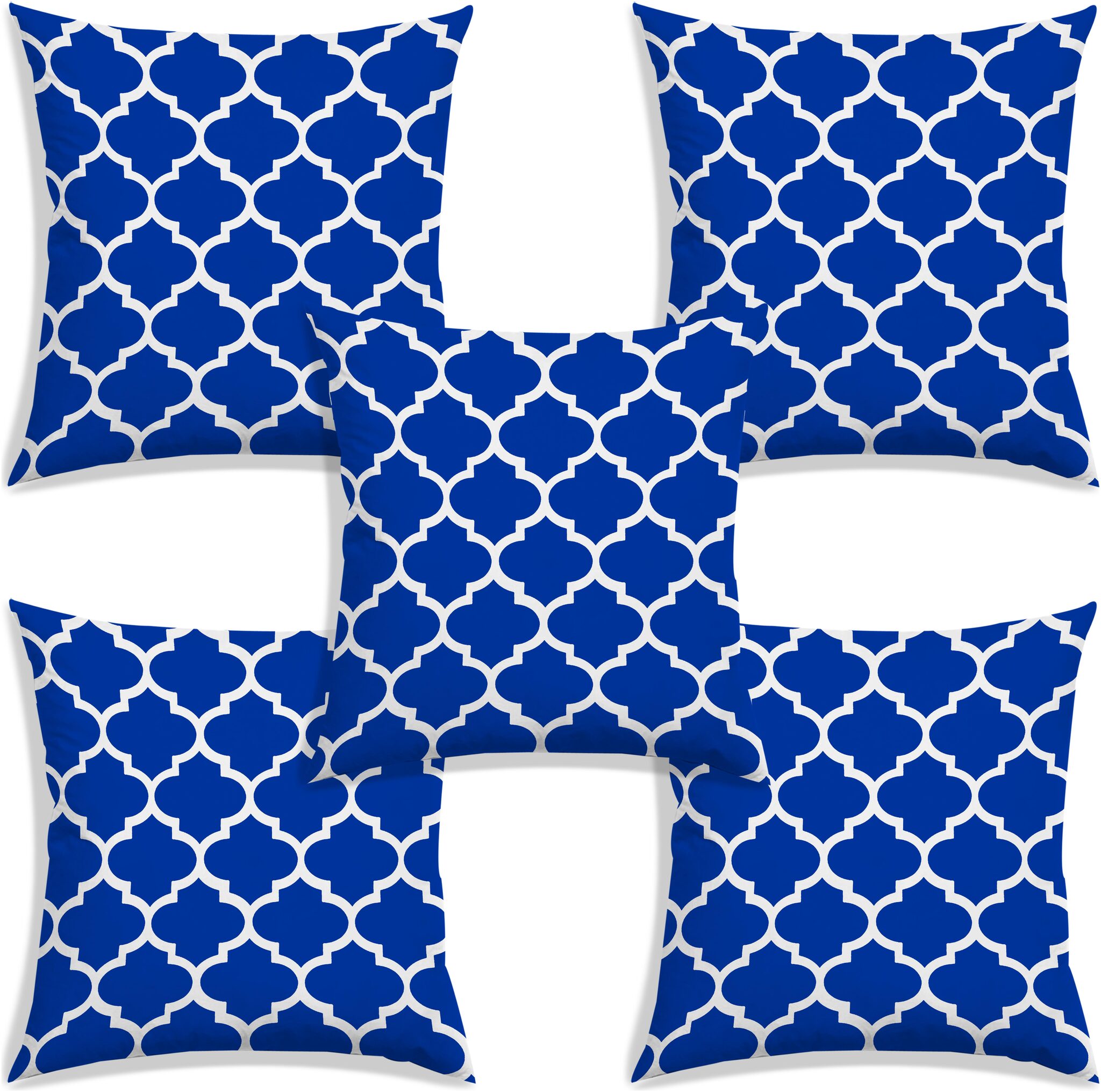 

RADANYA Printed Polyester Blue Cushion Cover ( Regular Pack of 5 )