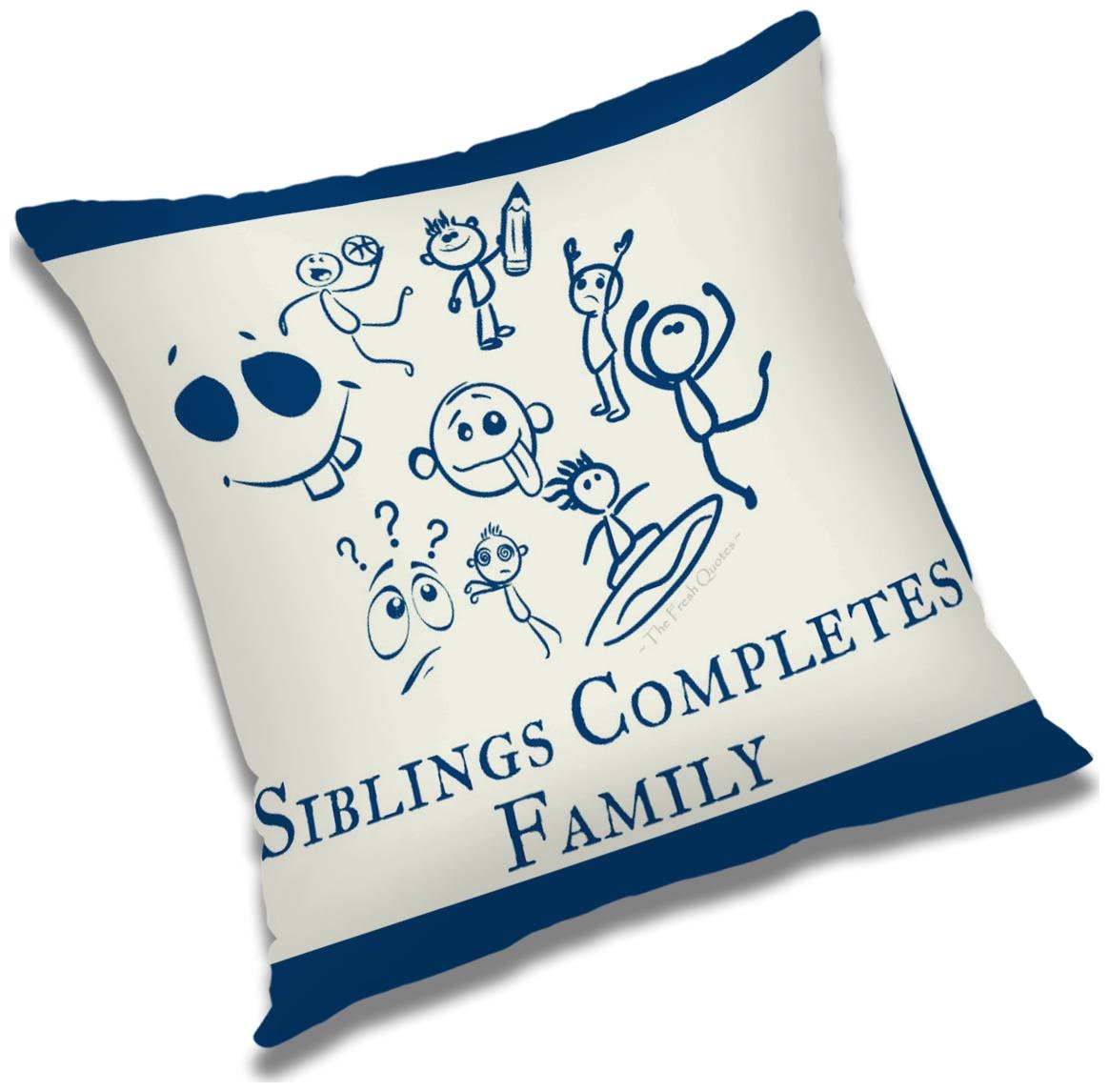 

RADANYA Sibling Completes Family Printed Cushion Cover Multicolor 16x16 inch