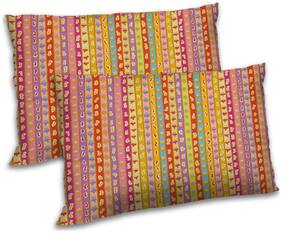 RADANYA Polyester Striped Pillow Covers ( Pack of 2 , Multi )