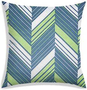 RADANYA Striped Polyester Grey Cushion Cover ( Regular , Pack of 1 )