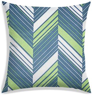 RADANYA Striped Polyester Grey Cushion Cover ( Regular , Pack of 1 )