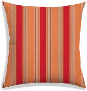 RADANYA Striped Polyester Orange Cushion Cover ( Large , Pack of 1 )