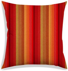 RADANYA Striped Polyester Orange Cushion Cover ( Regular , Pack of 1 )
