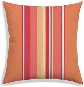 RADANYA Striped Polyester Orange Cushion Cover ( Large , Pack of 1 )