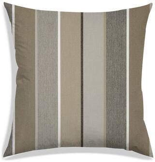 RADANYA Striped Polyester Grey Cushion Cover ( Regular , Pack of 1 )