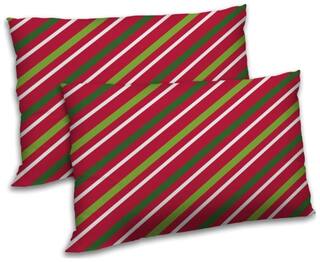 RADANYA Polyester Striped Pillow Covers ( Pack of 2 , Multi )