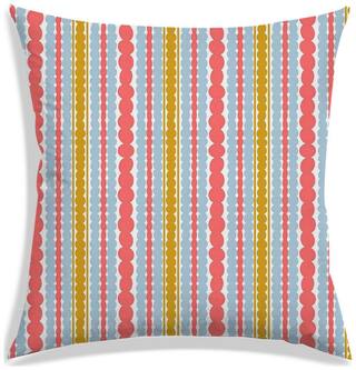 RADANYA Striped Polyester Peach Cushion Cover ( Small , Pack of 1 )